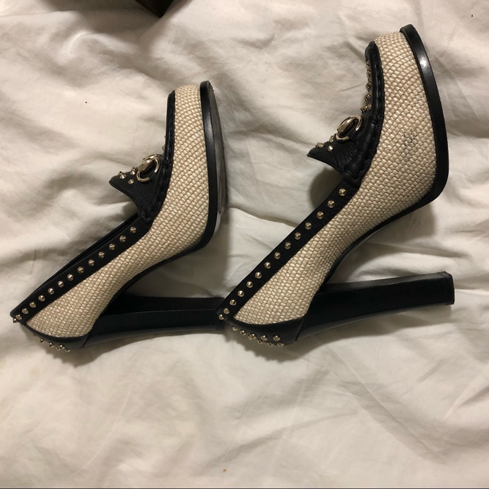 Gucci Spike Loafer Heels